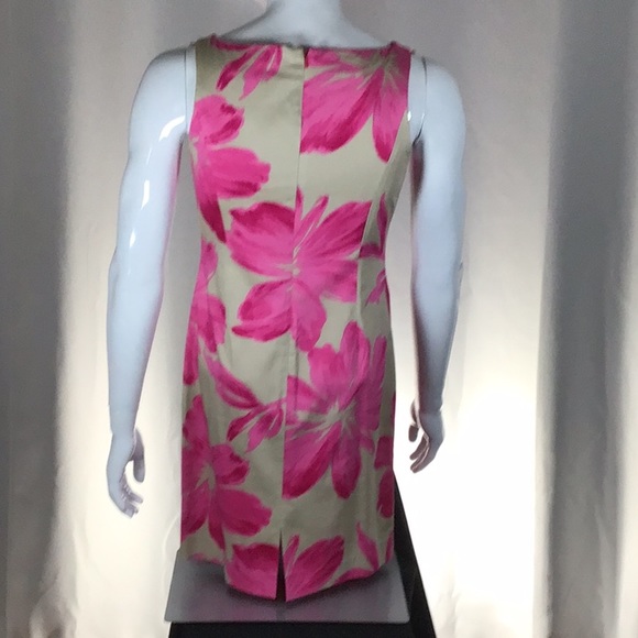 Jones New York summer dress, size 10, stunning pink/creamy gray. - Picture 2 of 8